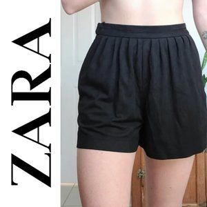 Zara Faux Suede Black Shorts Extra Small